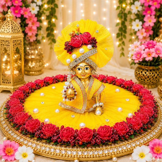 Basanti Laal Gulab Poshak