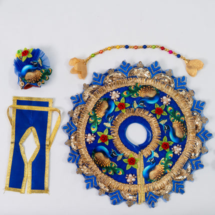 Blue Peacock Poshak for Laddu Gopal
