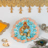 Sky Blue Peach Ring Poshak for Laddu Gopal