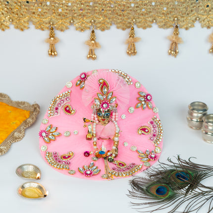 Pink Keri Poshak for Laddu Gopal
