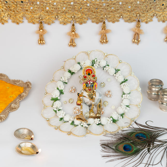 White Ring Poshak for Laddu Gopal