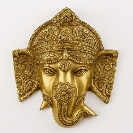 Brass Ganesha Wall Hanging (Vighnaharta Blessings)