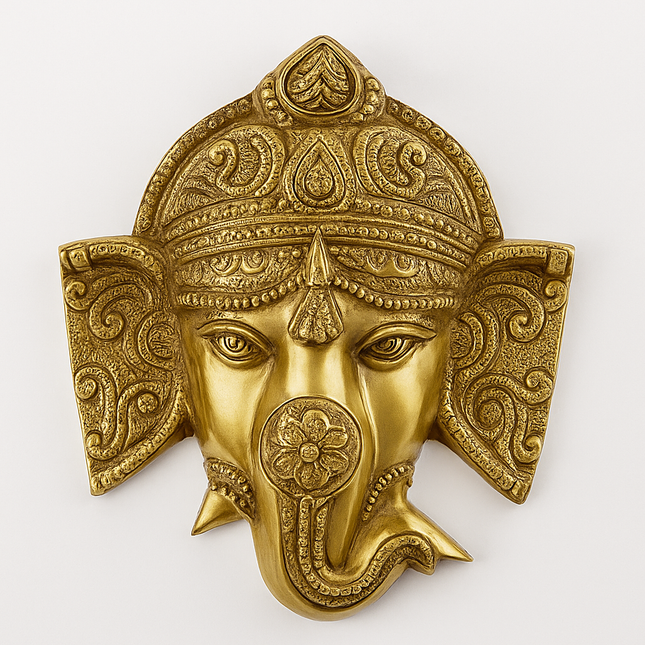 Brass Ganesha Wall Hanging (Vighnaharta Blessings)