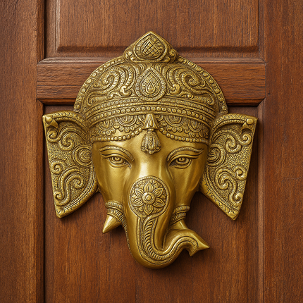 Brass Ganesha Wall Hanging (Vighnaharta Blessings)