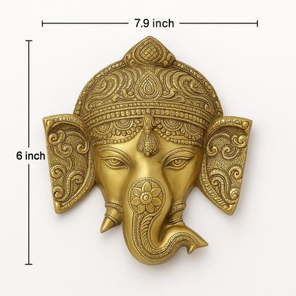 Brass Ganesha Wall Hanging (Vighnaharta Blessings)