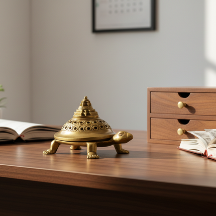 Pure Brass Vastu Kachua (Tortoise) for Wealth, Stability & Prosperity