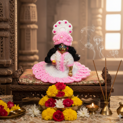 Radha Prem Pink Woolen Poshak