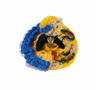 🌼 Divine Yellow & Blue Laddu Gopal Poshak with Peacock Sticker